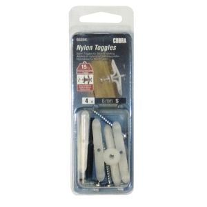 Cobra White Nylon Toggles- 4 Pack