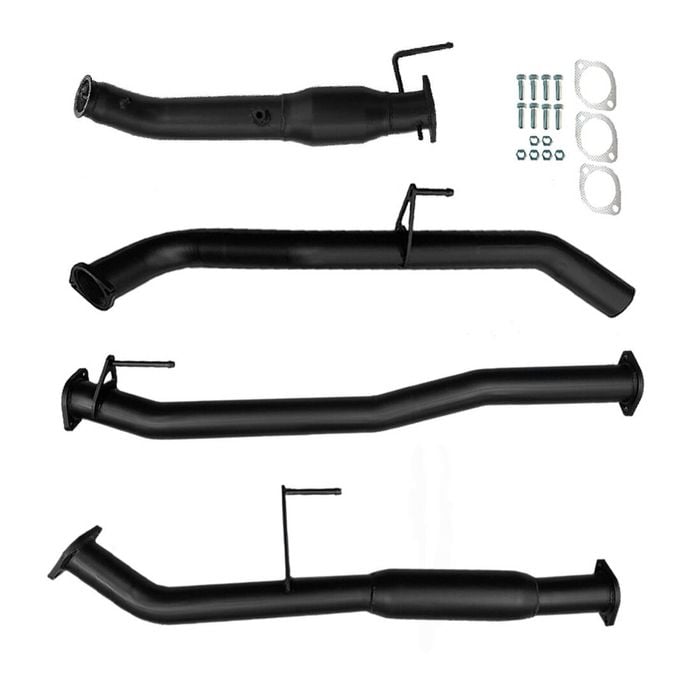 Ignite Exhausts Turbo Back For Nissan D23 Navara Np300 3" Cat & Hotdog Black Aluminised Steel