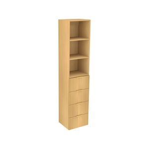 Lugna 2048 x 450 x 380mm Sand 2 Adjustable Shelf 4 Drawer Robe Insert