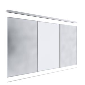 Lugna 2100 x 2701-3600mm 2 Mirror 1 Melamine 3 Door Combo Package