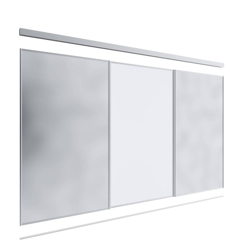 Lugna 2100 x 2701-3600mm 2 Mirror 1 Melamine 3 Door Combo Package