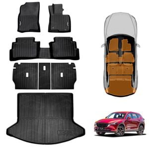 Floor Mat Boot Liner Back Seat Protector for Mazda CX5 CX-5 2017-2026 Cargo Trunk Kick Mats Cover