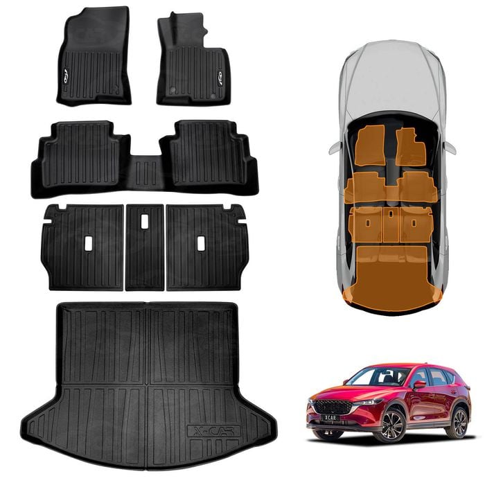 Floor Mat Boot Liner Back Seat Protector for Mazda CX5 CX-5 2017-2026 Cargo Trunk Kick Mats Cover