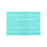 Outdoor Rug / Camping Mat - Glamorous Aqua And White