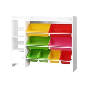 Kids Toy Box Storage Organiser Display Bookshelf Drawer Cabinet -8 Bin