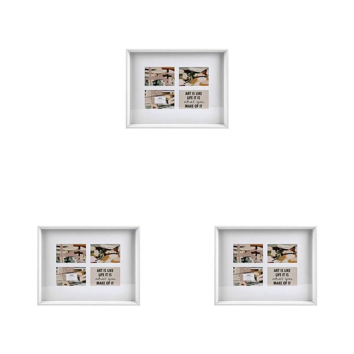 3PK Unigift Soho 4-Open Collage Picture Frame 10x15cm White