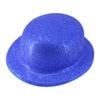 GLITTER BOWLER HAT Fancy Party Plastic Costume Cap Fun Dress Up Sparkle - Blue - Blue | Glitter Bowler Hat