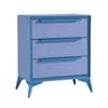 Bellos Living 3 Drawer Chest Fabric Drawers in Blue