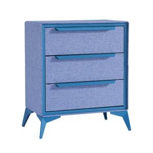 Bellos Living 3 Drawer Chest Fabric Drawers in Blue