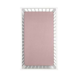 Little Gem Twin Pack Pale Mauve Hemp Cot Fitted Sheet