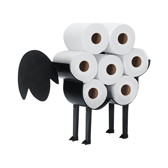 Traderight Metal Sheep Toilet Paper Holder - Black