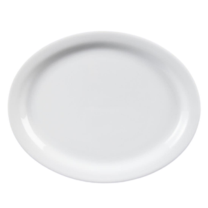 Olympia Whiteware Oval Serving Platters Porcelain White 250mm Pack Of 6