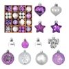 Catzon 64 Pcs Christmas Ornaments with Bow & Star & Heart Shaped Great for Holiday Party Decor-Set 5