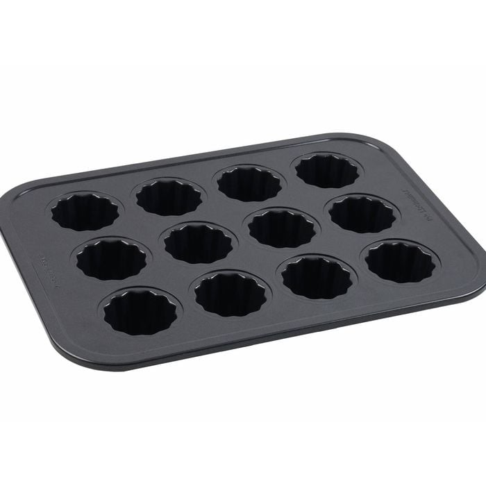 12pc Bakers Secret Canele Pan Non Stick Heavy Duty Fluted Baking Mould
