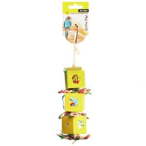 Boxes With Paper With Wooden Beads 37cm Bird Toy (Avi One)
