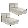 SOGA 2 Pack White King Cross-Hatch Quilted Mattress Cover Sets with 4 Pillowcases