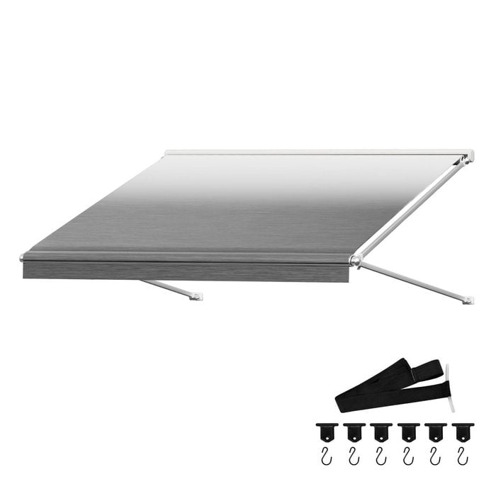 Manan 15FT RV Awning Fabric Replacement 4-Ply PVC in Grey