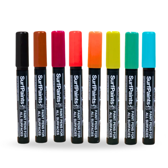 Surfpaints Earth Acrylic Paint Pens - 4mm Durable Bullet Nibs for All Surfaces