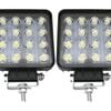 Elinz 2x 4" LED Work Light Square 60Â° Flood Lamp 96W IP67 Offroad Tractor 12V 24V