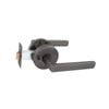 Schlage Graphite Medio Plus Series Rivera Privacy Lever Set with QuickFix