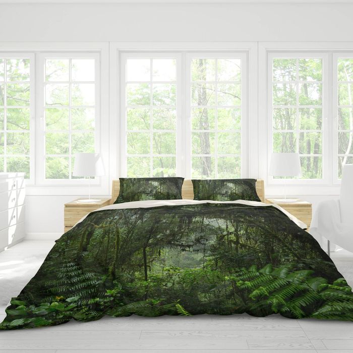 3D Green Forest Quilt Cover Set Bedding Set Pillowcases 252