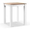 Balmoral Outdoor Square Teak Top Aluminium Bar Table White
