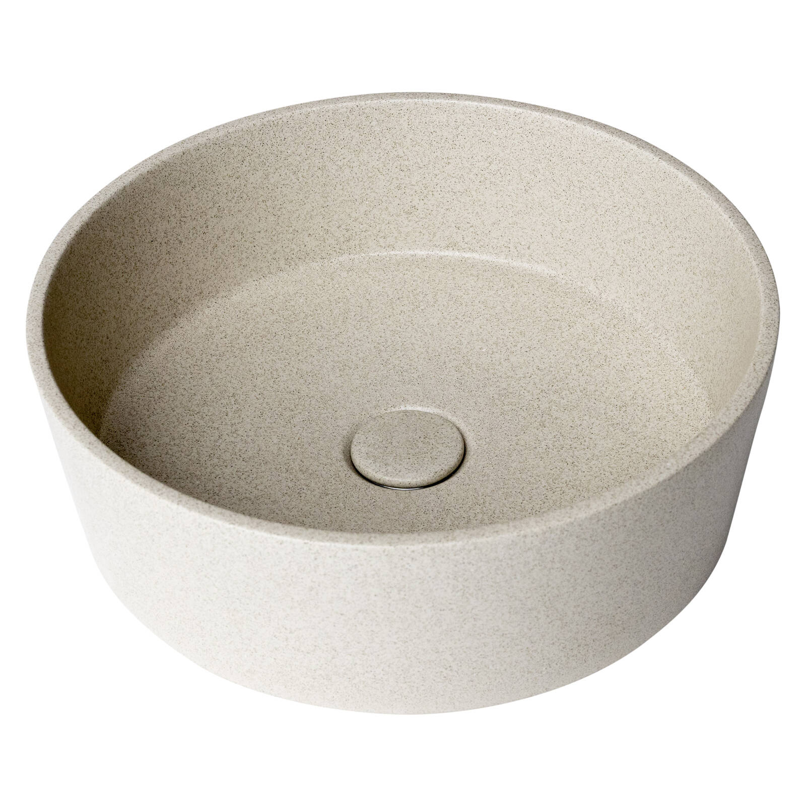 New Form Concreting Dune Round Concrete Vessel Basin in Sandy Cream product image