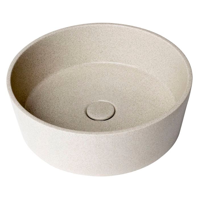 New Form Concreting Dune Round Concrete Vessel Basin in Sandy Cream