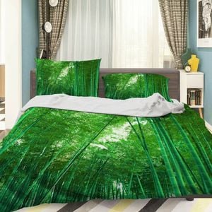3D Bamboo Forest 377 Bed Pillowcases Quilt King Single Size