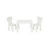 Costway Kids Table And Chairs Set Study Playing White