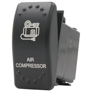 Switch Boss Dual Blue LED Laser Etched Rocker Switch - Air Compressor