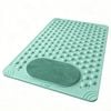 Catzon 80x120cm Square Non Slip Shower Mat With Foot Scrubber Brush-green