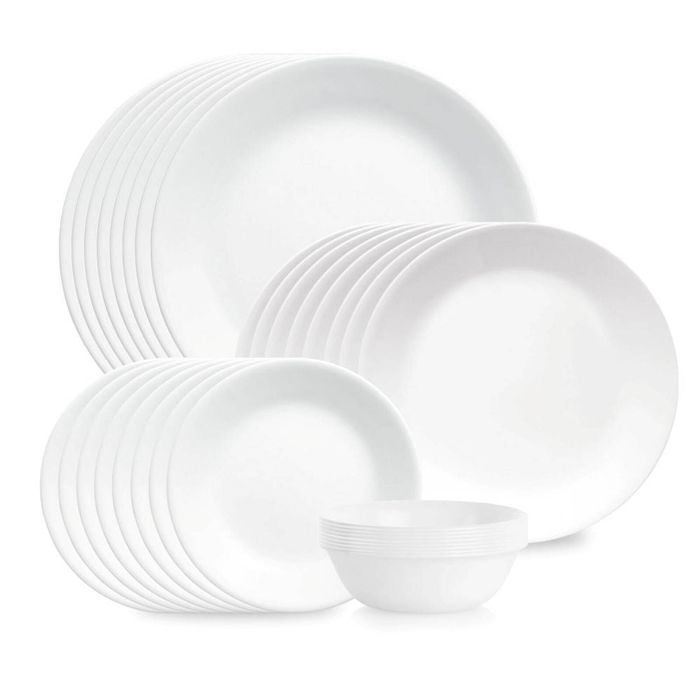 Corelle Winter Frost White 32 Piece Dinner Set