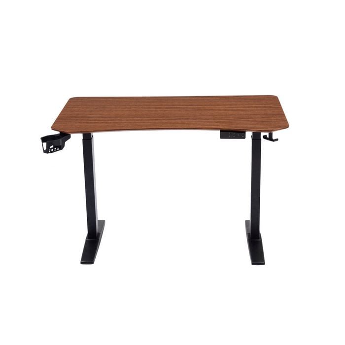 Maestro Furniture Neptune Electric Sit And Stand Height Adjustable Office Computer Working Desk Walnut/Black