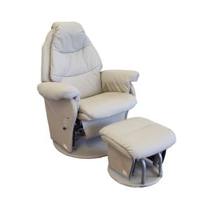 Babyhood Vogue Feeding Glider Chair & Ottoman - Ice Grey