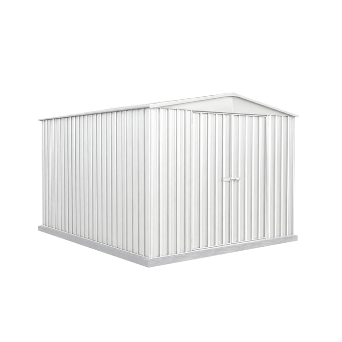 Absco Sheds 3.00m x 3.66m x 2.30m Surfmist Double Door Highlander Garden Shed 