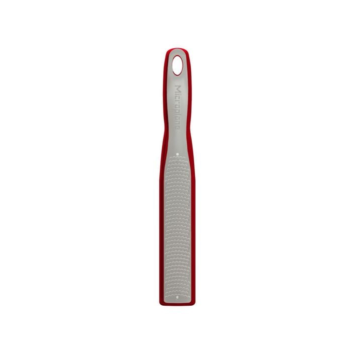 Microplane Elite Zester Stainless Steel Grater w/ Catcher - Red