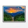 Mountain, Sunrise Sky & Grass  Print 100% Australian Made 90x60cm  (Poster)