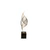 Elegant Collections Medium Black/Gold Ribbon Decorative Sculpture