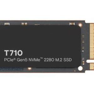 Crucial T710 1TB PCIe Gen5 NVMe 2280 SSD - 14900/13700 MB/s R/W 600TBW 1500K IOPs 1.5M hrs MTTF with DirectStorage for Intel 13t
