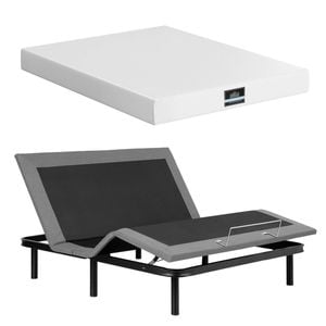 Artiss King Size Adjustable Bed Frame With Giselle Cooling Gel-infused Mattress