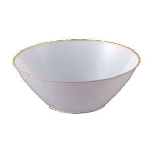 12x 6pc Partyware Heavy Duty Reusable Salad Bowl Set W/ Gold/silver Rim 110mm