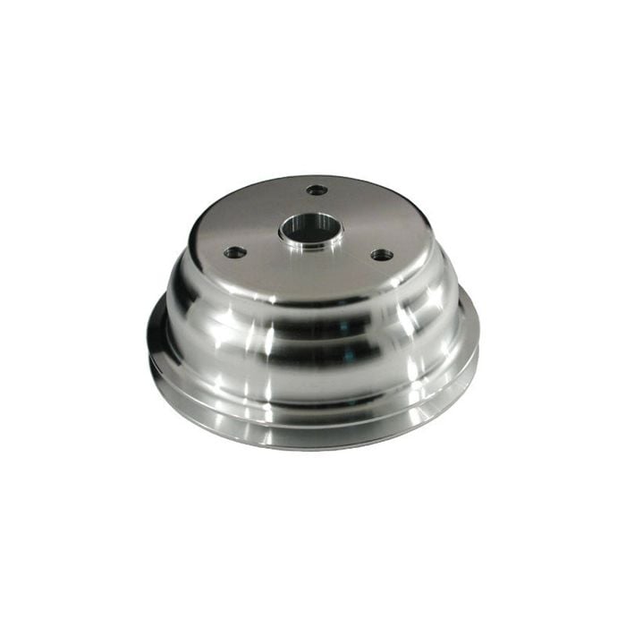 CAL CUSTOM SB CHEV ALUMINIUM CRANKSHAFT PULLEY 1 GROOVE LONG WATER PUMP SBC 327 305 350