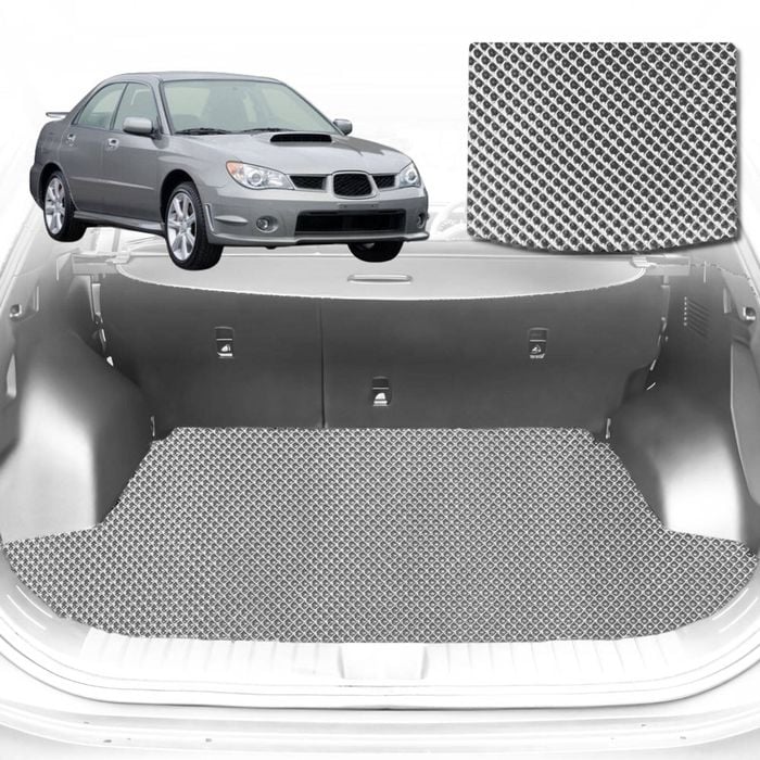 6D Diamond Car Boot Mat for Subaru Impreza 2000-2007-Cargo Mat-Grey-Outback GT