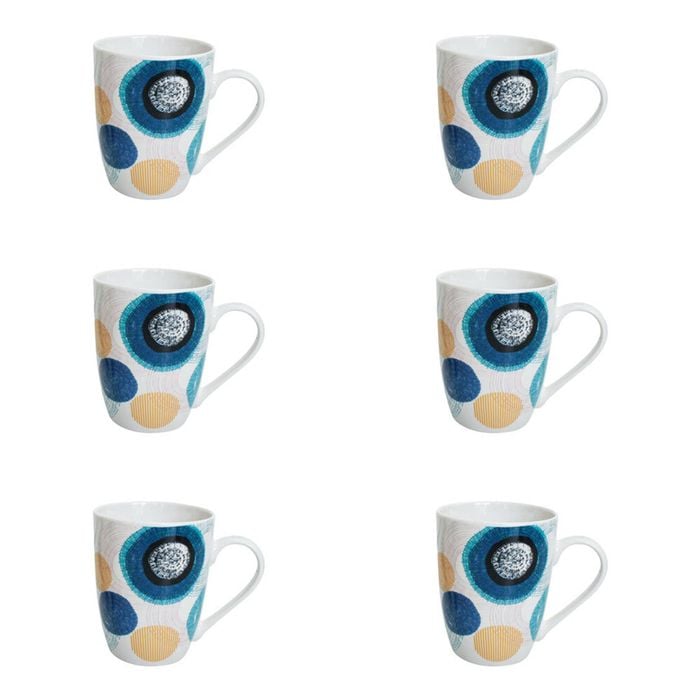 6PK LVD Ceramic Coffee Mug Modern Art Home/Kitchen Drinkware 12cm Assorted