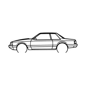Ignite Laser Ford 1990 Mustang Silhouette Metal Wall Art Coated Black 23.6inch/60cm