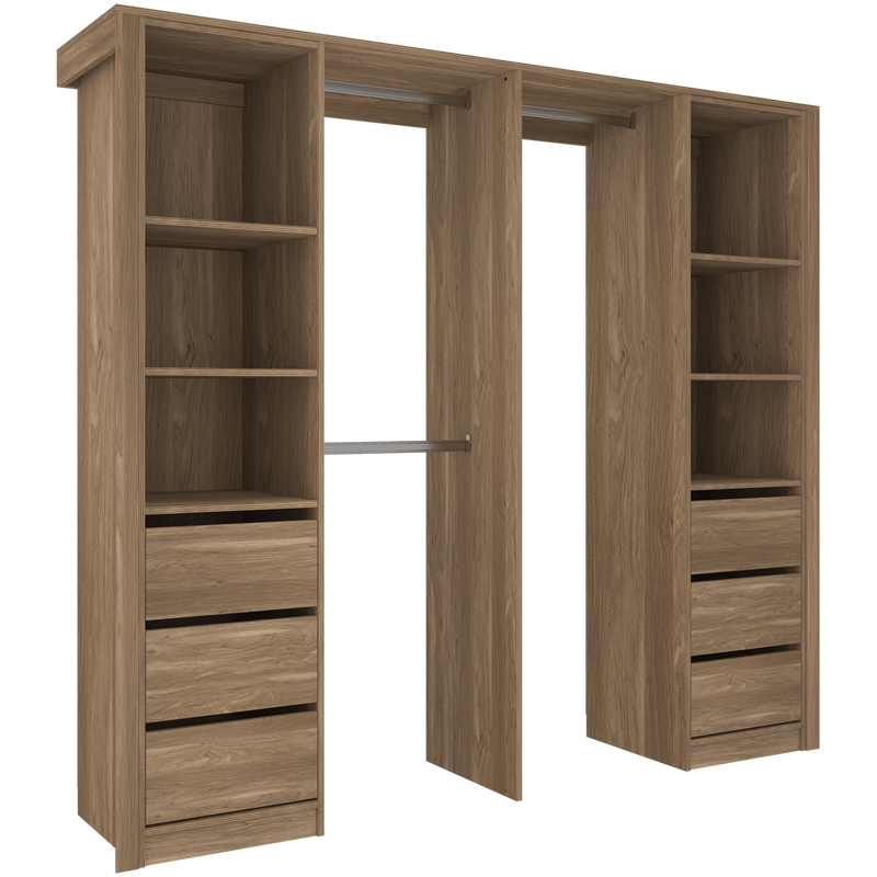 Lugna 2100 - 2400mm Cove Pack 6 Opening Built In Wardrobe Package