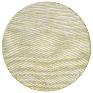 Handwoven Boondi Wool Rug-Ivory/Honey-120x120cm