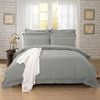 Fabric Fantastic 1000tc Tailored Single Size Grey Quilt/doona/duvet Cover Set