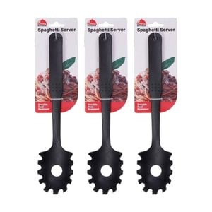 3PK Culinary Kitchen Nylon Spaghetti Server W/ Hanging Hole Cooking Utensil BLK